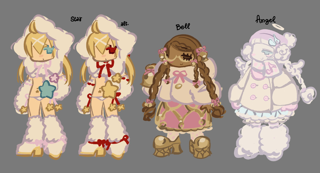 tarteaumiau's tweet image. some holiday / winter inspired designs!! 🤍🤍🤍