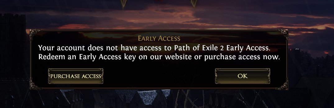 th3jmanx's tweet photo. @pathofexile Anyone else getting a message saying your account does not have access to PoE2 early access despite already purchasing the early access supporter pack? https://t.co/CJxmF1Gmet