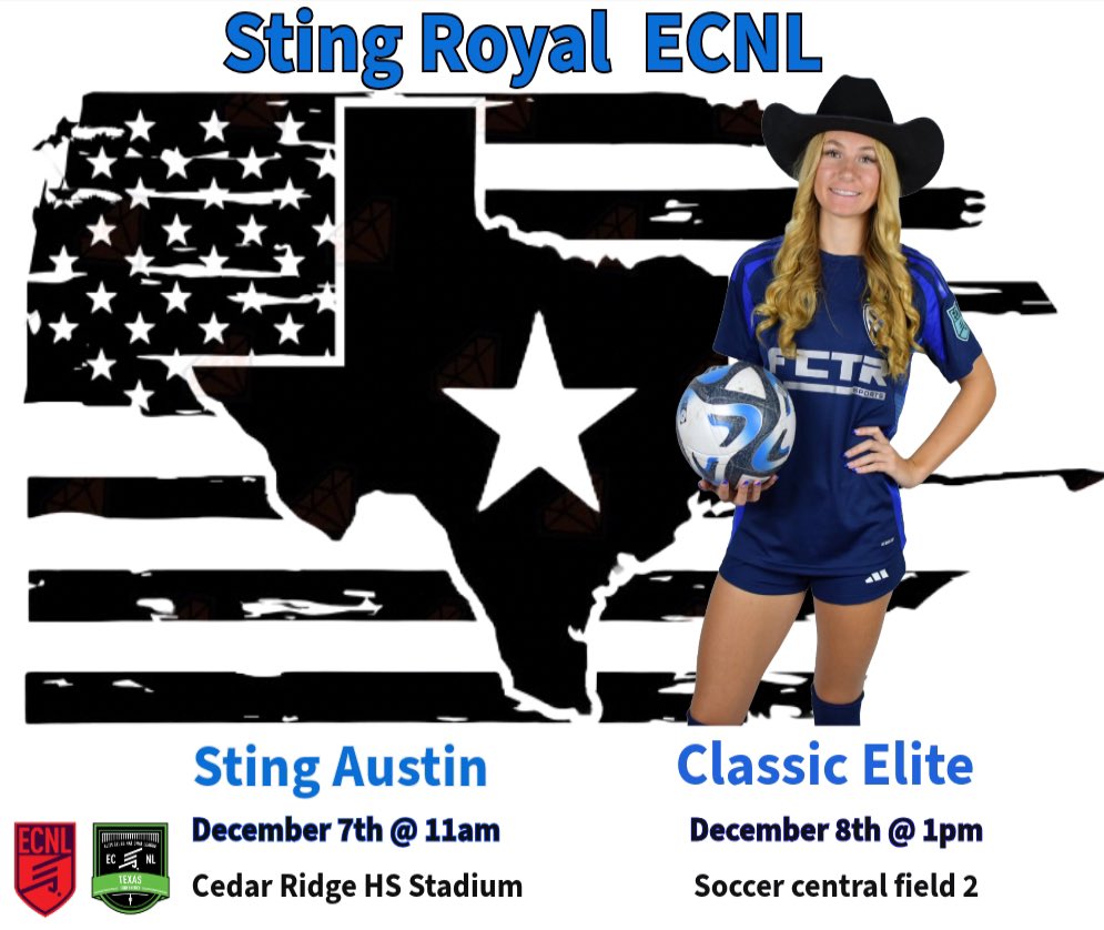 Addy (@addy6am) on Twitter photo Kicking off this weekend in Austin!! 🚗🚗 come out and watch our last two games of the year!! <a href="/StngRoyal06ECNL/">Sting Royal 07/06G ECNL</a> <a href="/StingSoccerClub/">Sting Soccer Club</a> <a href="/TheSoccerWire/">SoccerWire</a> <a href="/SSN_NCAASoccer/">Sidelines - College Soccer</a> <a href="/PrepSoccer/">Prep Soccer ⚽️</a> <a href="/RockyMonk8/">Rocky Monk</a> #austin #SanAntonio Kicking off this weekend in Austin!! 🚗🚗 come out and watch our last two games of the year!! <a href="/StngRoyal06ECNL/">Sting Royal 07/06G ECNL</a> <a href="/StingSoccerClub/">Sting Soccer Club</a> <a href="/TheSoccerWire/">SoccerWire</a> <a href="/SSN_NCAASoccer/">Sidelines - College Soccer</a> <a href="/PrepSoccer/">Prep Soccer ⚽️</a> <a href="/RockyMonk8/">Rocky Monk</a> #austin #SanAntonio