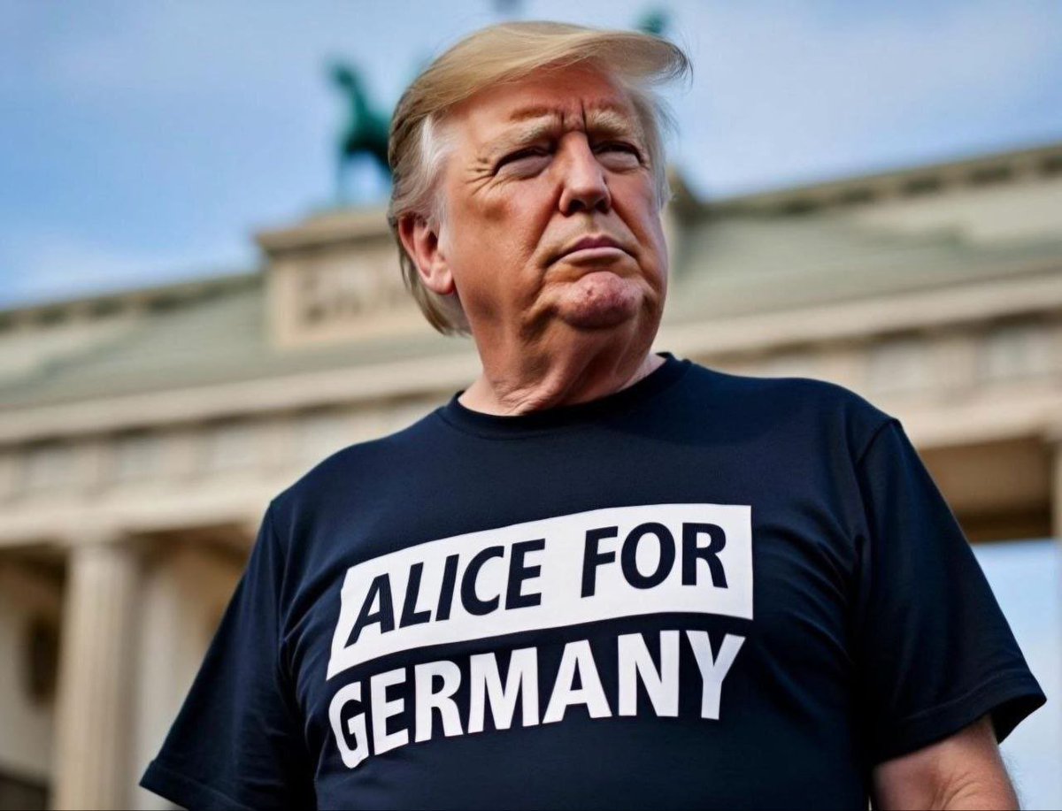Gunter Ishii 🇩🇪🇯🇵 (@_jazzfusion) on Twitter photo Dear <a href="/realDonaldTrump/">Donald J. Trump</a>,
Germany could use a little extra star power ahead of our big general election in February 2025. Would you do us the honor of wearing this shirt just once? It’d surely make some waves – and maybe some votes too! 😉 #Germany #Election2025 #AliceForGermany Dear <a href="/realDonaldTrump/">Donald J. Trump</a>,
Germany could use a little extra star power ahead of our big general election in February 2025. Would you do us the honor of wearing this shirt just once? It’d surely make some waves – and maybe some votes too! 😉 #Germany #Election2025 #AliceForGermany