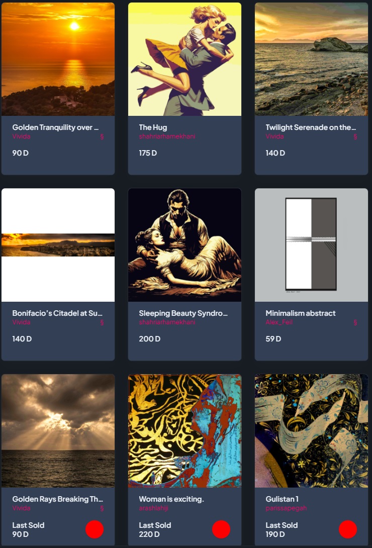 🌅 "I Like These Works"—what a fitting title for a collection that truly celebrates artistic brilliance! Browsing through the creative worlds on @VitruveoChain, I was thrilled to discover my artworks, "Golden Tranquility over Corsican Horizon", "Twilight Serenade on the Cilento