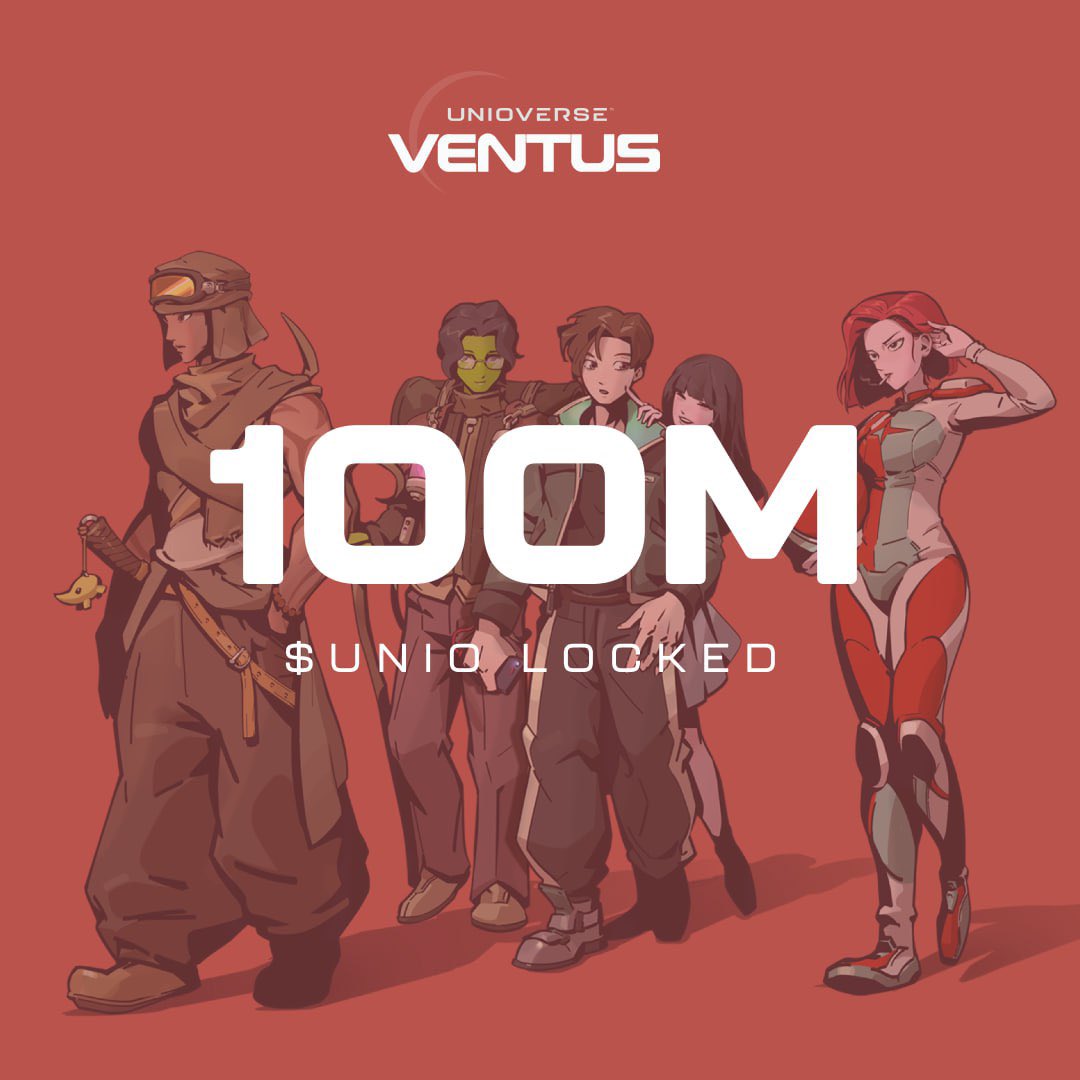 🚨Huge milestone alert🚨

100,000,000 UNIO is now locked into the VENTUS collection ⚡️

Less than 24 hours remain in the public phase! 

Visit ventus.unioverse.com to mint your PFP today 🔥