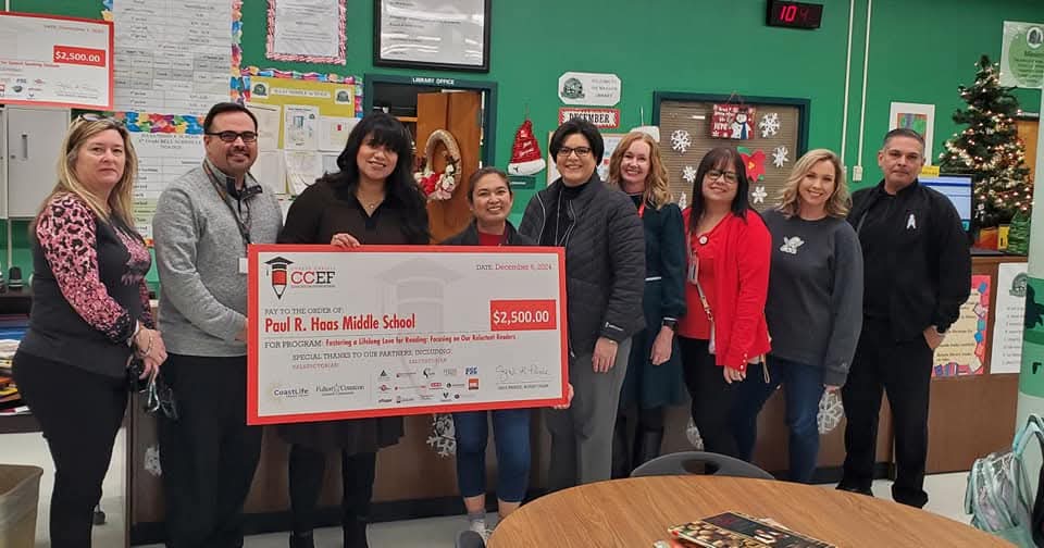 DanielNoyolaJr's tweet photo. Today, the Corpus Christi Education Foundation awarded several of our Haas Middle School educators grants that will provide hands-on interactive learning opportunities for our Warriors in math, reading, and science. Thank you CCEF. Go Warriors Go!!! @CCISD @itsCCEF https://t.co/TgoyZRagHd