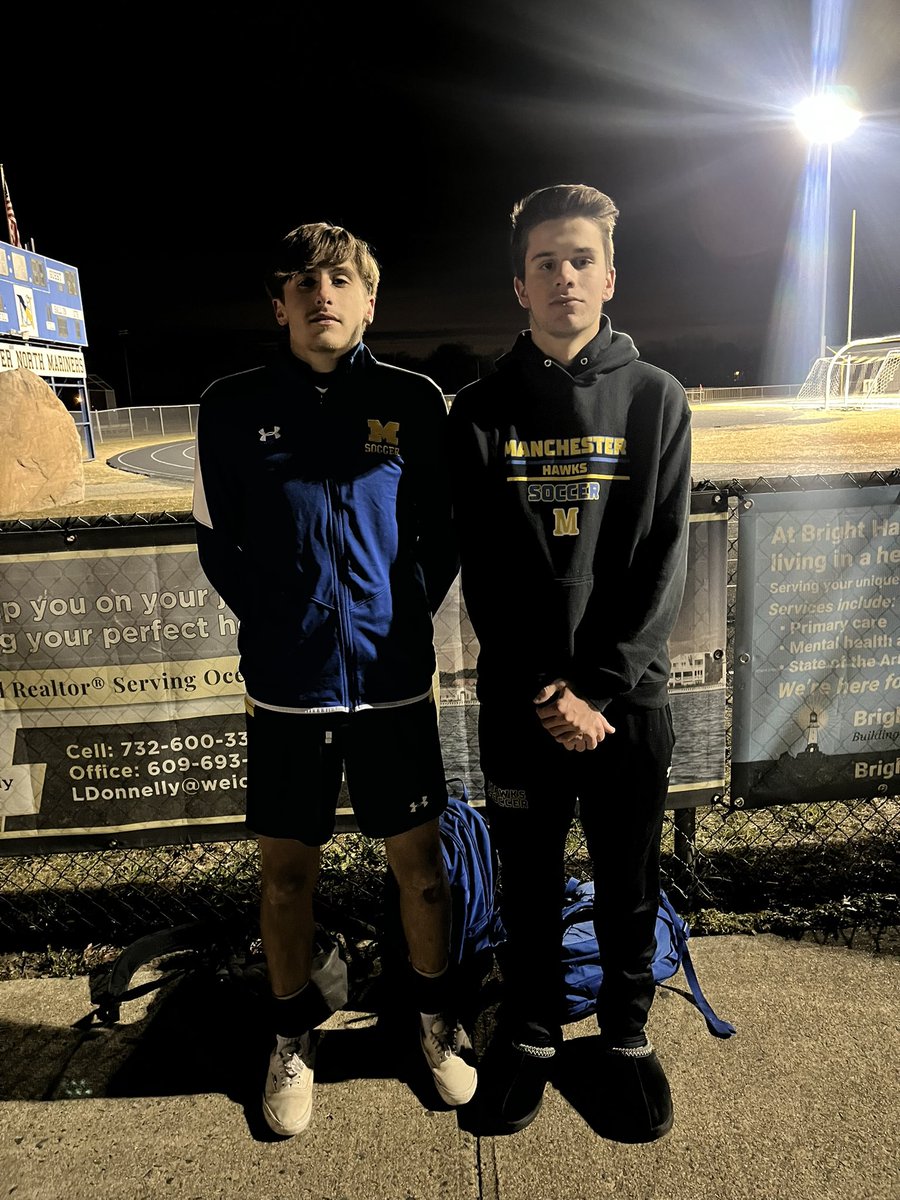 Cody McLeod and Aiden Clauburg put on the Manchester uniform tonight for the last time at the Senior Shore Conference All Star game. Both starters since freshmen year. It's been an honor to watch you 2 grow. Thank you for all you did for the program. <a href="/MTHS_Sports/">Manchester Twp. H.S. Sports Updates</a> <a href="/Matt_Manley/">Matt Manley</a>