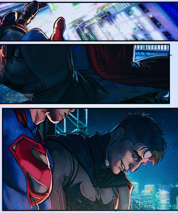 That smile 🌃 #SuperBat 