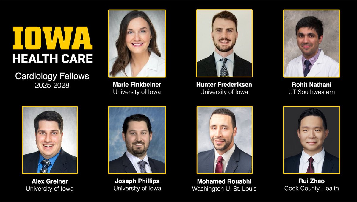 Univ of Iowa Cardiovascular Fellowship Program (@uiowacvfellows) on Twitter photo We are thrilled to welcome our new class of cardiology fellows to our family! We can’t wait to work alongside such amazing all-stars starting this July. Here’s to an incredible journey ahead! <a href="/IowaMed/">Carver College of Medicine</a> <a href="/IntMedatIowa/">Internal Medicine at Iowa</a> <a href="/FerhaanAhmad/">Ferhaan Ahmad, MD, PhD</a> We are thrilled to welcome our new class of cardiology fellows to our family! We can’t wait to work alongside such amazing all-stars starting this July. Here’s to an incredible journey ahead! <a href="/IowaMed/">Carver College of Medicine</a> <a href="/IntMedatIowa/">Internal Medicine at Iowa</a> <a href="/FerhaanAhmad/">Ferhaan Ahmad, MD, PhD</a>
