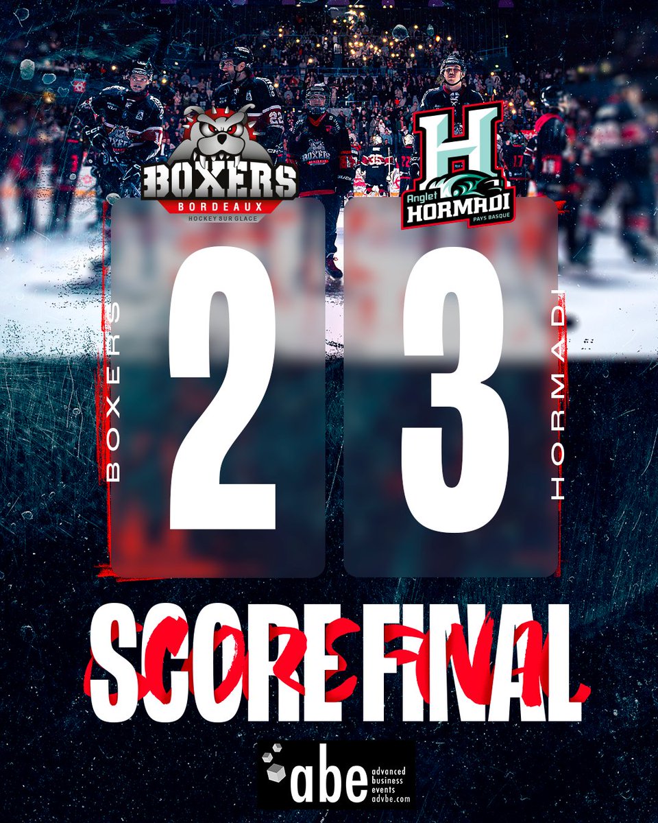 BoxersBordeaux's tweet photo. L’Anglet Hormadi s'est à nouveau imposé face à nos Boyz 📣

On compte sur vous pour venir les pousser vers la victoire et mettre le feu à la patinoire mardi prochain ! 🫵

🎟️ https://t.co/n4xOIIlPhJ

#letsgoboxers #sortonslescrocs https://t.co/ei7uN361YK