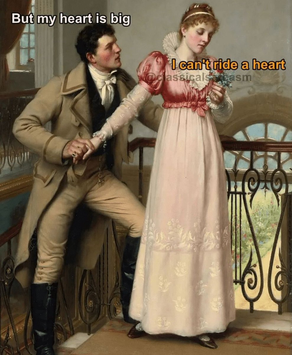 AuthorADRider's tweet image. You can&apos;t ride a heart.

#victorianhumor