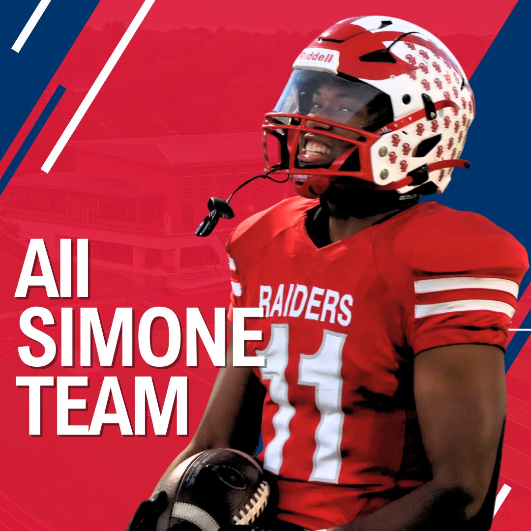 Congratulations to our football student-athletes who were selected to the All Simone Team!
Josh Stahl - QB
Josiah Stinger - WR
Xavier May - LB