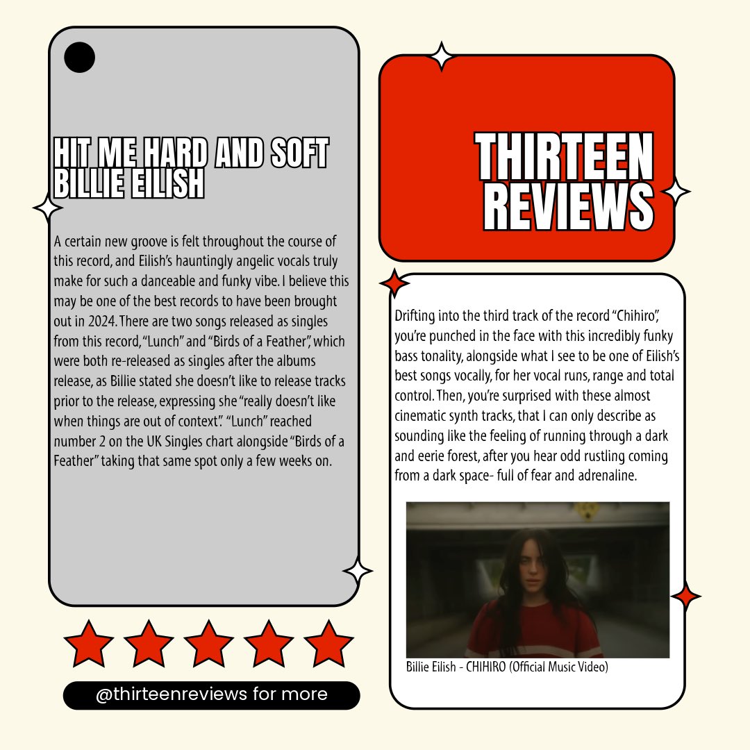 thirteenreviews's tweet photo. ❤️ HIT ME HARD AND SOFT by Billie Eilish ❤️ https://t.co/jbueL8MnWe