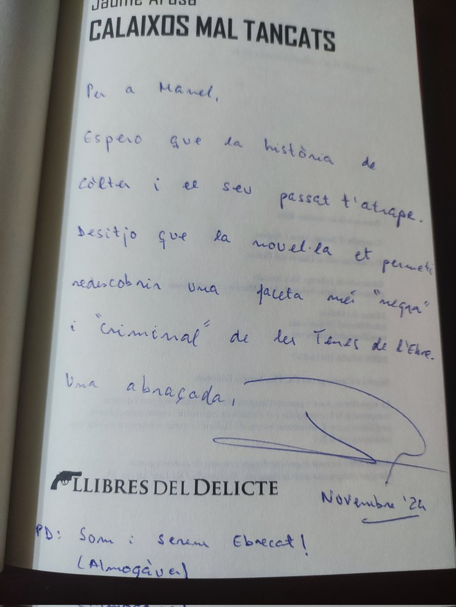 Quan dins el clan d'<a href="/ebrecatcoc/">Ebrecat❤Boret</a> , tens cantants, compositors, deejays, escriptors...  passen coses tan grans com aquestes. 2n llibre de <a href="/Jaume_ArAg/">Jaume Arasa i Aguirre</a> 
, molts gràcies i molts d'èxits 💪🏽