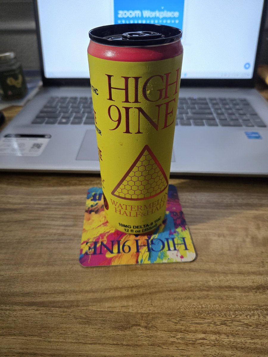 DrinkHIGH9INE's tweet photo. Sippin' a HIGH 9INE Watermelon flavored Half (tea) & Half (lemonade) waiting for a distributor Zoom to start. Not just the CEO but a customer as well.
#drinkhigh9ine #zoommeeting #StonerFam #cocktail #happyhour #drink #weedbreak #sesh https://t.co/LlFCHrLChY