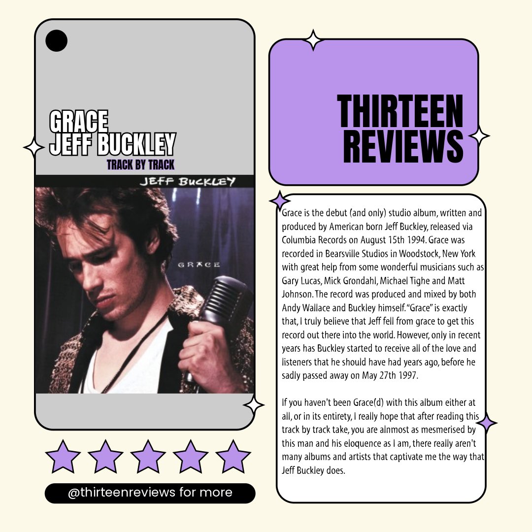 thirteenreviews's tweet photo. 💜 Grace by Jeff Buckley - Track by track 💜 https://t.co/9BTDxqg0c0