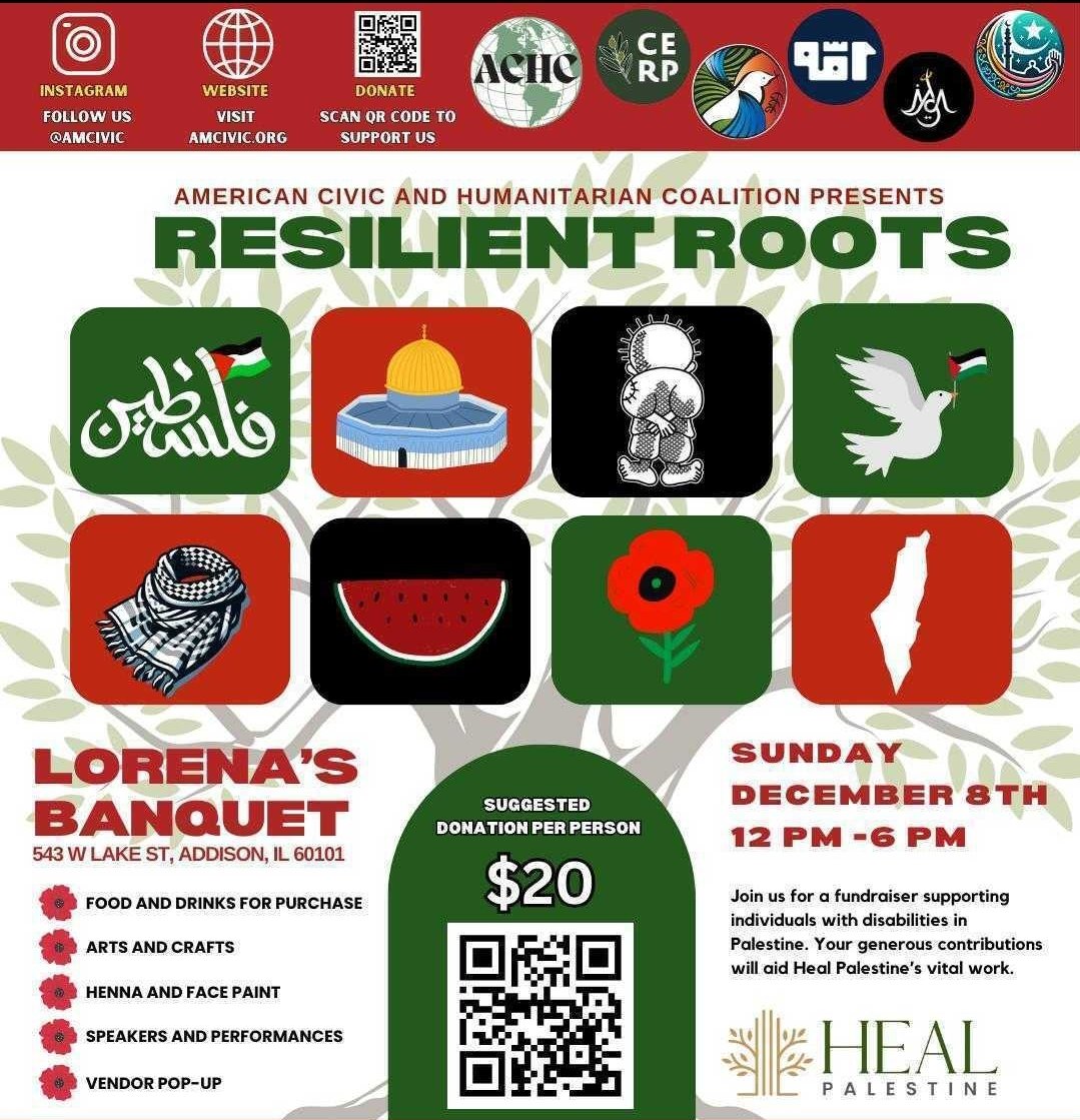 WSILDSA's tweet photo. We will be tabling and speaking at this community event put together by American Civic and Humanitarian Coalition this Sunday from 12 - 6 pm! Come join us and meet more organizers in the area fighting for a free Palestine 🇵🇸🌹❤️ https://t.co/zRF0rTixzb