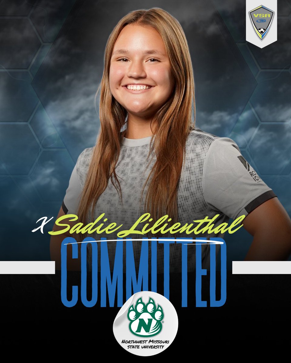 VSA_Rush's tweet photo. 𝗖𝗢𝗠𝗠𝗜𝗧𝗧𝗘𝗗!
Congratulations to @SadieLilientha2, a 2025 graduate from our 2006/07 @GAcademyLeague team, on committing to @NWBearcatSOC! We're excited to see all that Sadie accomplishes &amp; we can't wait to cheer her on at the collegiate level in the future!  👏 #VSARush https://t.co/Wb1Lt02IHn