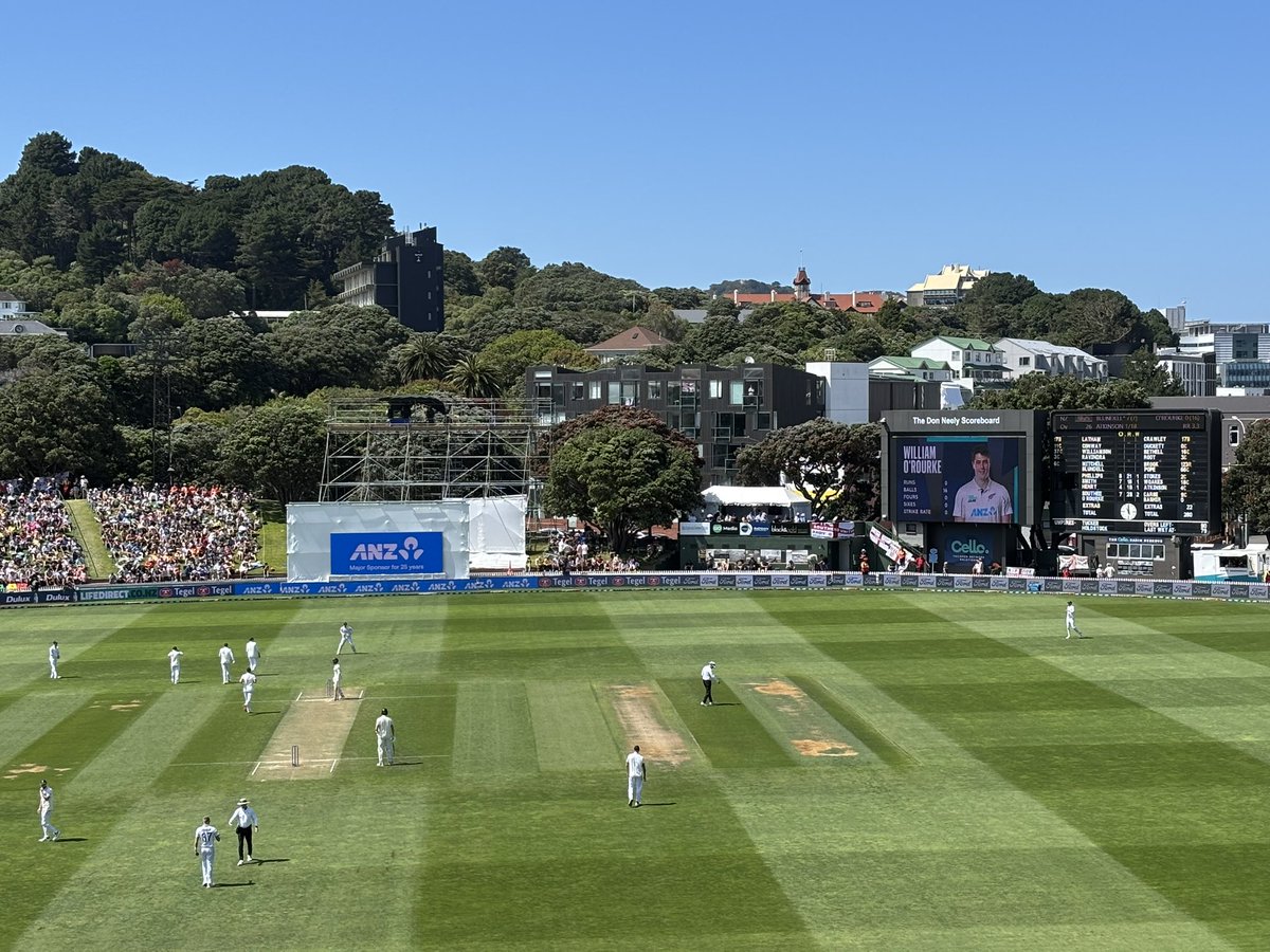 InLoveWithAView's tweet photo. G’day from the Basin Reserve , the #HomeOfWorldCricket 

NZ v Eng - 2nd 🏏 Test - Day 2 

#Play #Sidahn https://t.co/EsZODRKymh