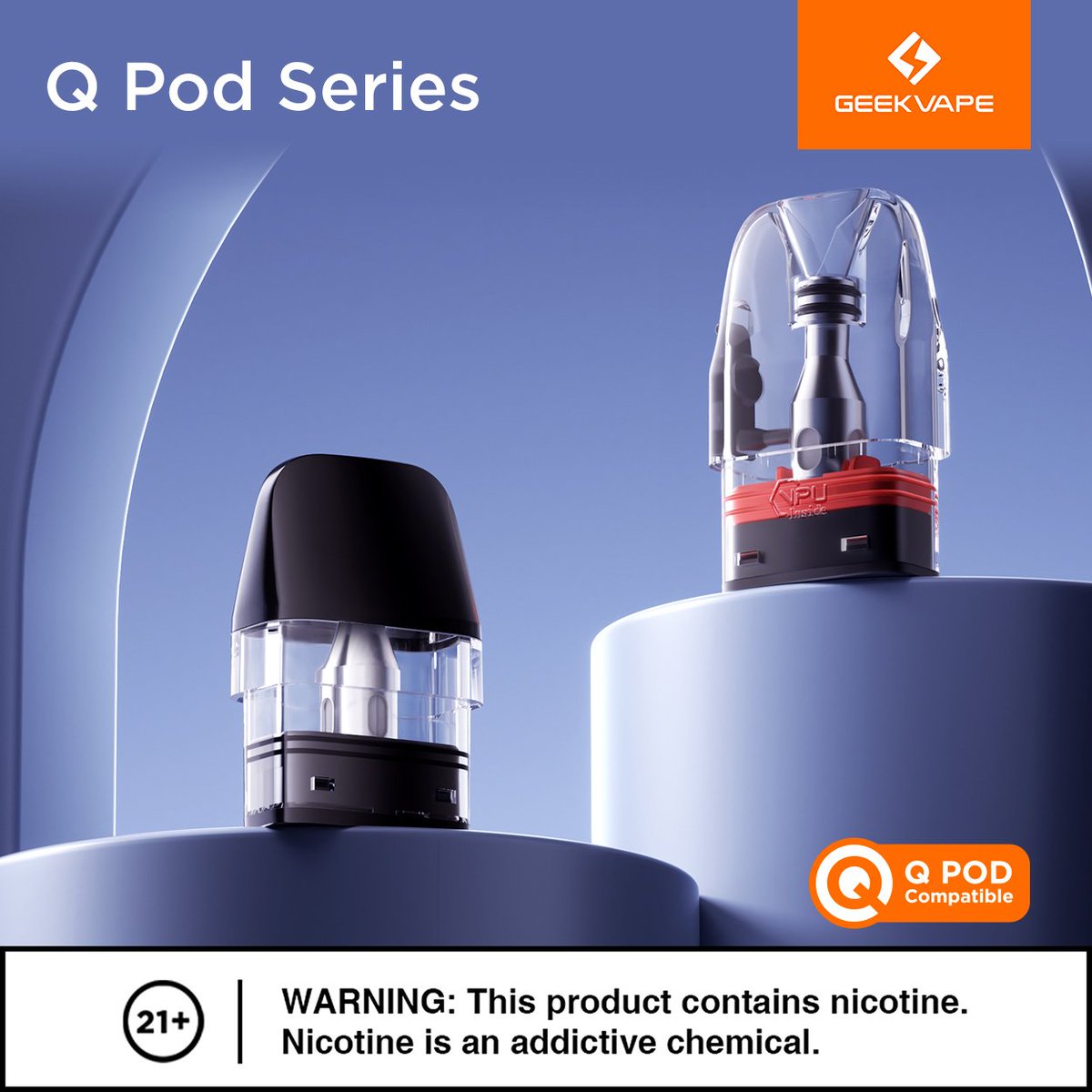 GeekvapeTech's tweet photo. 🌟 The Q Pod Series is Here! 🌟

Compact, powerful, and designed for smooth vaping experiences. Which Q Pod is your favorite? 🤩
Find the perfect match for your style and elevate your vape game today!

#QPod #Geekvp #geekvape 
#VapeInnovation #SmoothVape #FindYourStyle https://t.co/1RKXXyzHV9