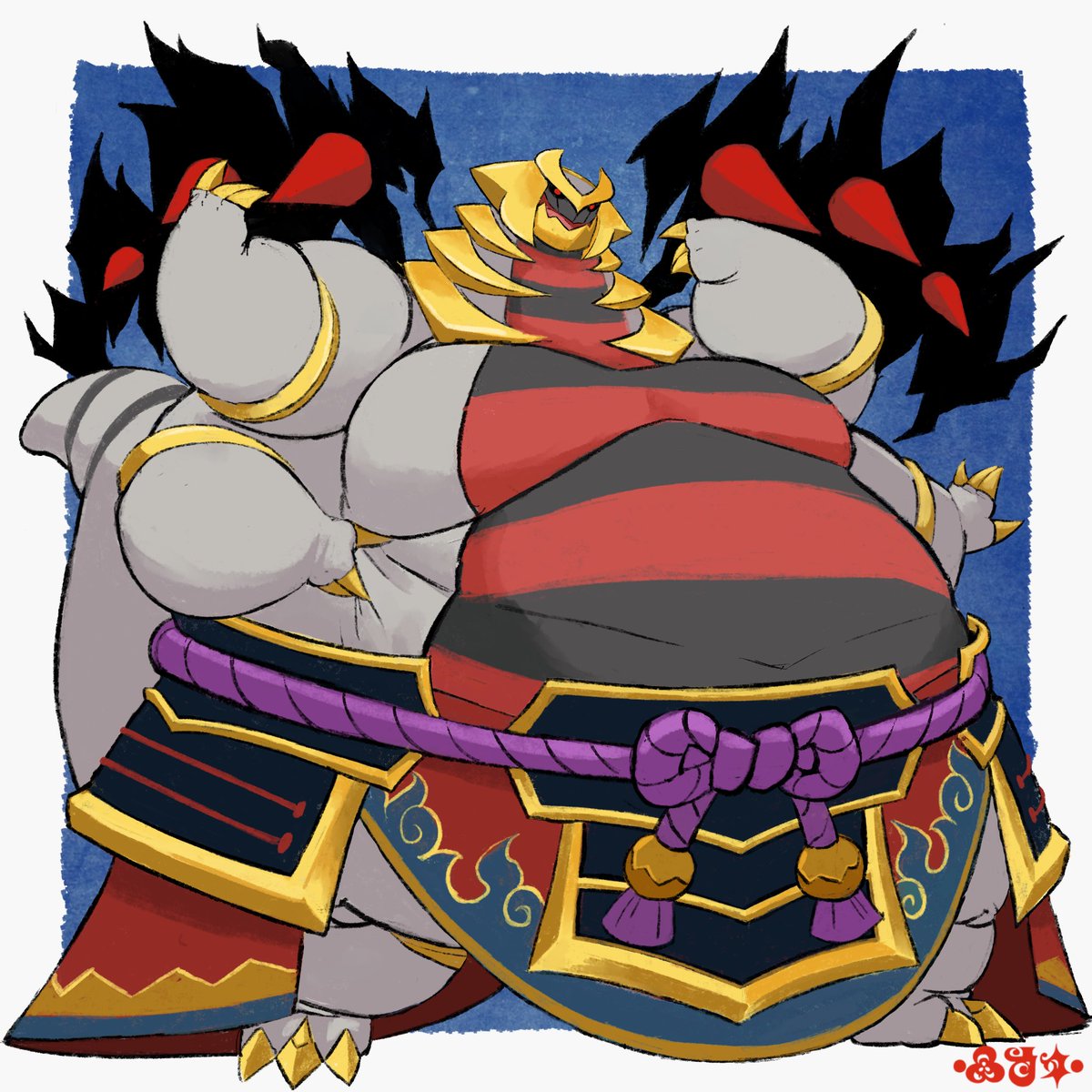 RevOfReverie's tweet image. Big handsome Giratina oc I got to make a design for👻💜 (for @Jargonized_ )