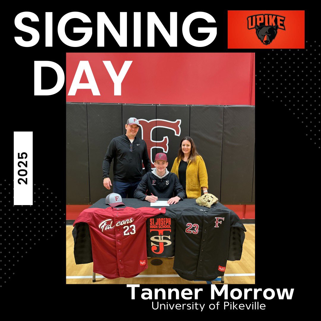 St. Joseph High School Baseball/Softball Academy (@sjhsballacademy) on Twitter photo Congratulations to Tanner Morrow and his family on his commitment to <a href="/UPikeBase/">Bears Baseball</a> We are so happy for you and canโt wait to follow your college career!! <a href="/rdcrs/">Red Deer Catholic Regional Schools</a> <a href="/Tanner_Morrow27/">Tanner Morrow</a> Congratulations to Tanner Morrow and his family on his commitment to <a href="/UPikeBase/">Bears Baseball</a> We are so happy for you and canโt wait to follow your college career!! <a href="/rdcrs/">Red Deer Catholic Regional Schools</a> <a href="/Tanner_Morrow27/">Tanner Morrow</a>