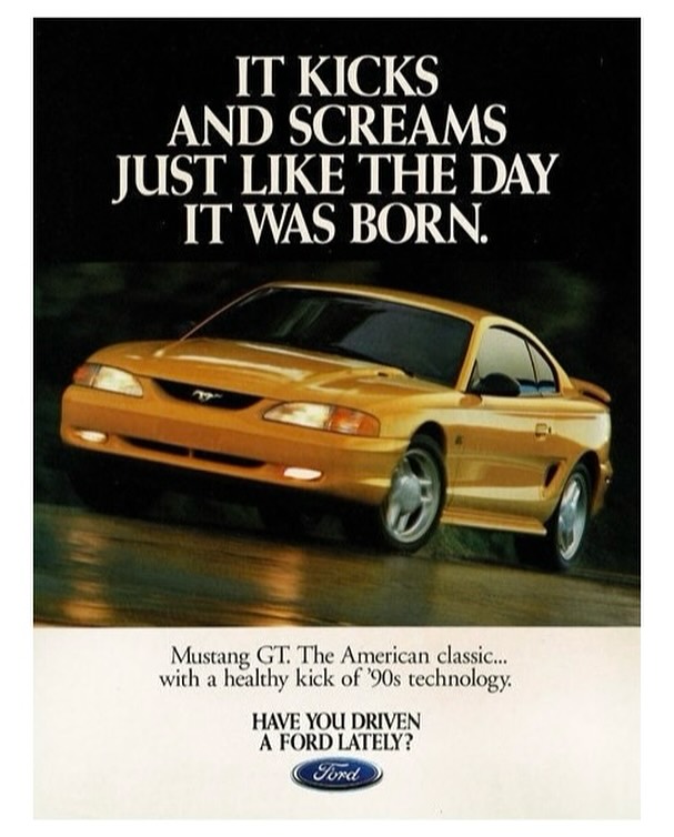 StangBangers's tweet photo. 1994/1995 Ford Mustang GT Print Ad
#1994fordmustang #1994fordmustanggt #1995fordmustang #1995fordmustanggt #fordmustang #fordmustanggt #printad #printadvertising #stang #stangbangers https://t.co/Td4GlddYsK