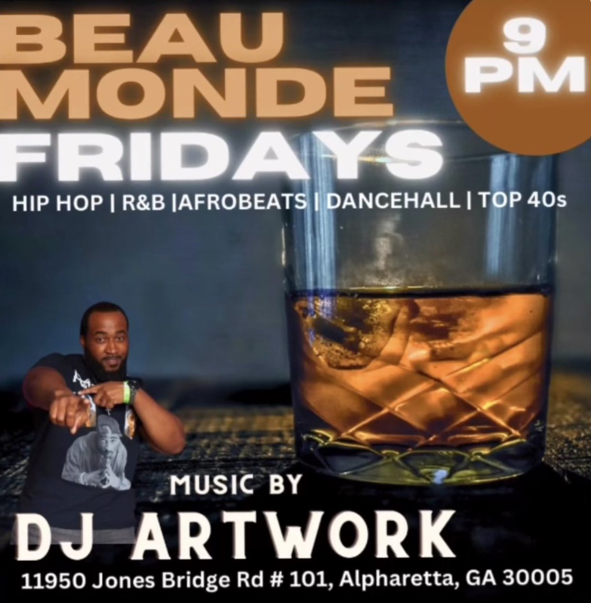beaumondecigar's tweet image. DJ Artwork is with us tonight, starting at 9pm! Join us for a night of hip-hop, dancehall, and more! Don&apos;t forget to grab our lamb chop special while you&apos;re here; only served on Fridays.

#beaumonde #atldjs #atlnightlife #thingstodoatl #atlantaotp #johnscreek #awesomealpharetta