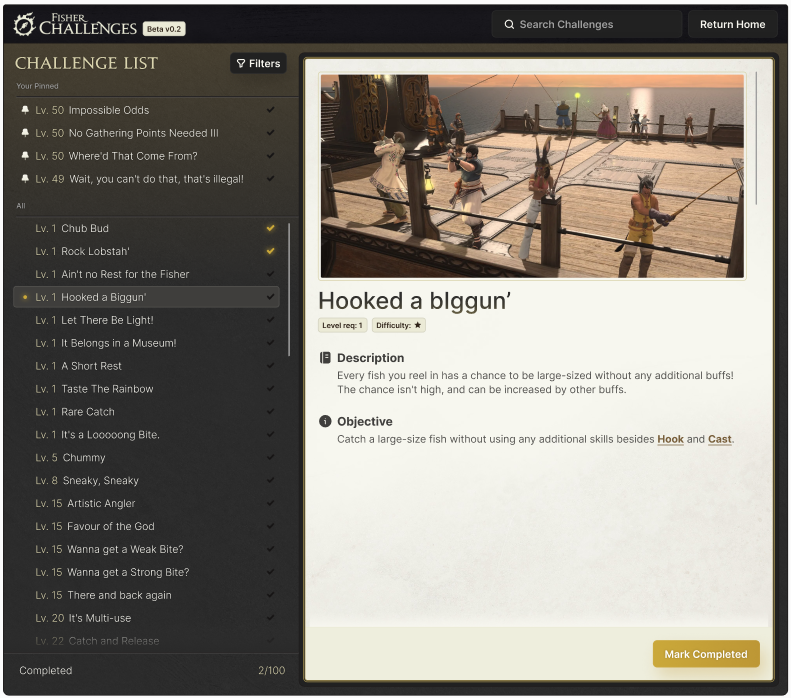 Hi, I wanted to share a little update on a project that I started back in JULY (and some of you tested!)

It big now and we're not done, but thought you might be interested in the progress made so far, #FFXIV fishers.

s/o to <a href="/SirJLind/">Elam | Web Designer</a> for the design and Cowit for backend dev.