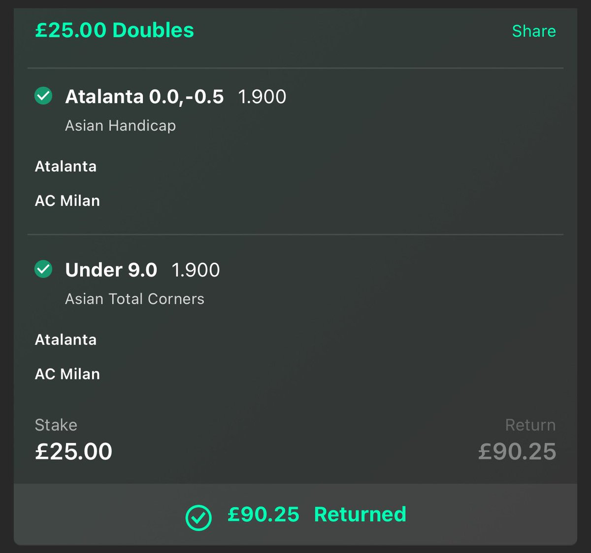 supervaluebros's tweet photo. Two bets tonight, two winners, +2.21 units profit bagged💰🇮🇹
Don’t forget to join our 𝐅𝐑𝐄𝐄 𝐭𝐞𝐥𝐞𝐠𝐫𝐚𝐦 𝐠𝐫𝐨𝐮𝐩 via link below as we gear up for the weekend 👌🏼
https://t.co/Cu53soW2QM
#SerieA #INTPAR #ATAMIL #GamblingX #GamblingCommunity #GamblingTwitter https://t.co/L9EcH63dxT