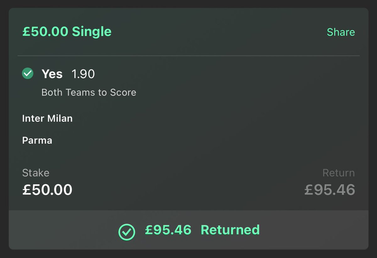 supervaluebros's tweet photo. Two bets tonight, two winners, +2.21 units profit bagged💰🇮🇹
Don’t forget to join our 𝐅𝐑𝐄𝐄 𝐭𝐞𝐥𝐞𝐠𝐫𝐚𝐦 𝐠𝐫𝐨𝐮𝐩 via link below as we gear up for the weekend 👌🏼
https://t.co/Cu53soW2QM
#SerieA #INTPAR #ATAMIL #GamblingX #GamblingCommunity #GamblingTwitter https://t.co/L9EcH63dxT