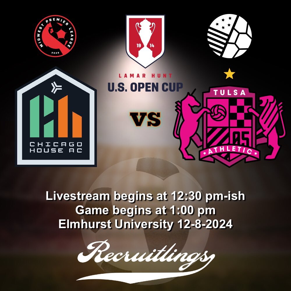 4th Qualifying Round of the US Open Cup  12-8-2024 Watch on the Recruitlings YouTube channel if you can’t be there in person. Link link in bio.