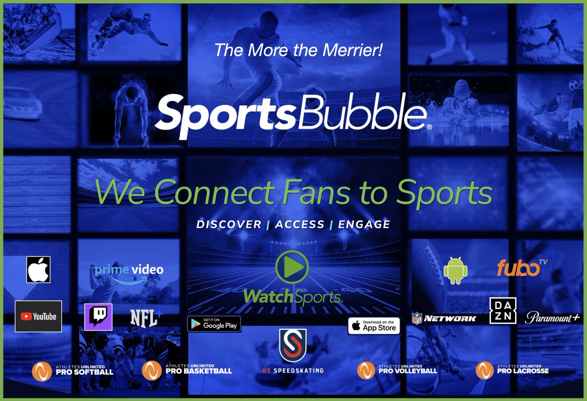 WatchSportsApp's tweet photo. Our sports event guide now listing &amp; connecting to events available on Prime Video, DAZN, fubo, NFL+, Paramount+, Twitch and YouTube. Check it out at @ https://t.co/k3TAlGlLhi https://t.co/aEOkEYB6em