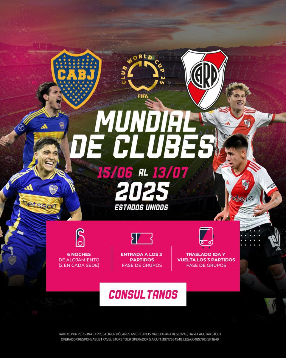 charlymunin's tweet photo. Ya tenemos paquetes para mundial de clubes 2025. Consultas por dm https://t.co/hjDTyaYtAu