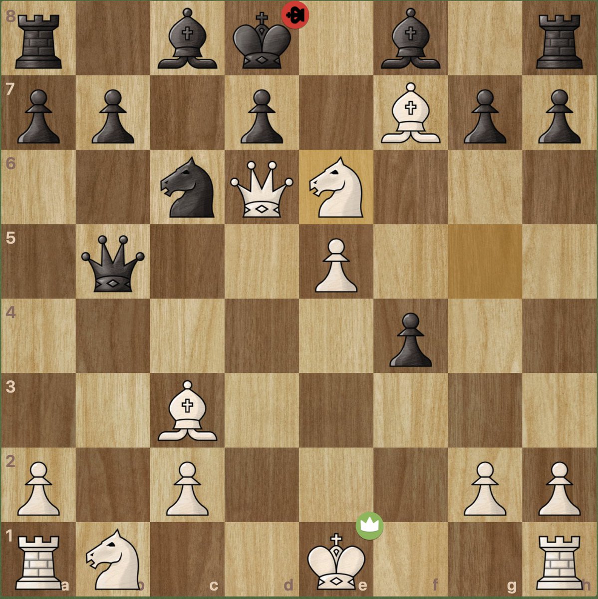 مباراة لي بأسلوب الحقبة الرومانسية للشطرنج:
بدأت بافتتاحية مناورة الملك. مبادرة بالتضحية بالوسط، ولعب مفتوح.
ملكي الأبيض مكشوف. وهجوم متبادل من البدء.
أسبقية المبادرة -التي مكنني منها اللعب بالأبيض- جعلتني أحاصر الملك الأسود. ثم أطيح به بالحصان بعد تطويقه بالوزير والفيل.