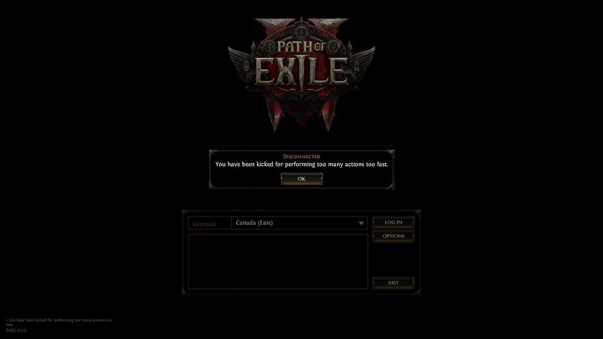 Stellar7's tweet photo. @pathofexile  ??? just when I was having fun I get kicked for having a high apm https://t.co/hL58fRvuND