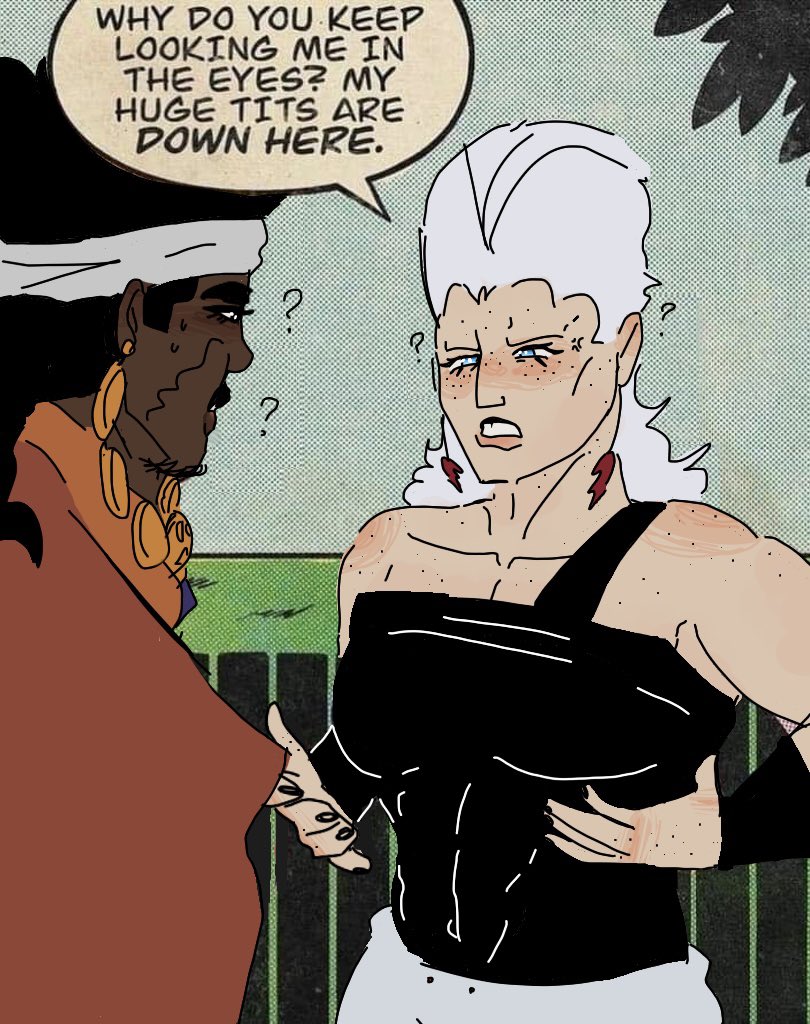 AvdolLuvr69's tweet photo. this was a banger and i deleted it </3

[ #jjba #jeanpierrepolnareff #muhammadavdol #puffzart ] https://t.co/bvJIr48ppS