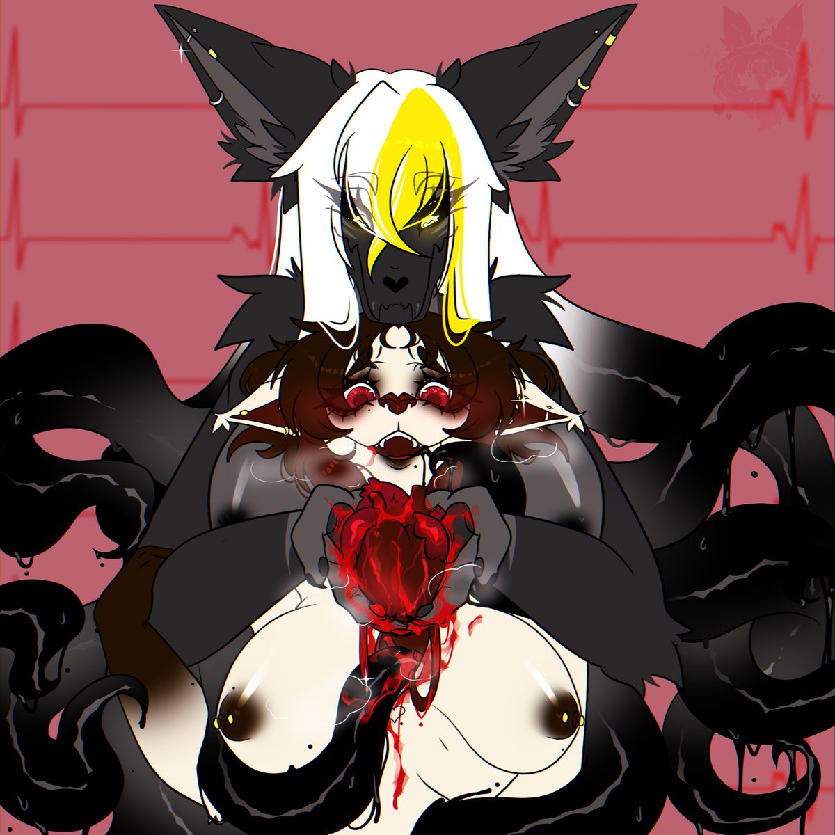levanderwolf's tweet photo. Private commission l #darkcardiophilia #cardiophilia #heart https://t.co/3HATuFXWqy