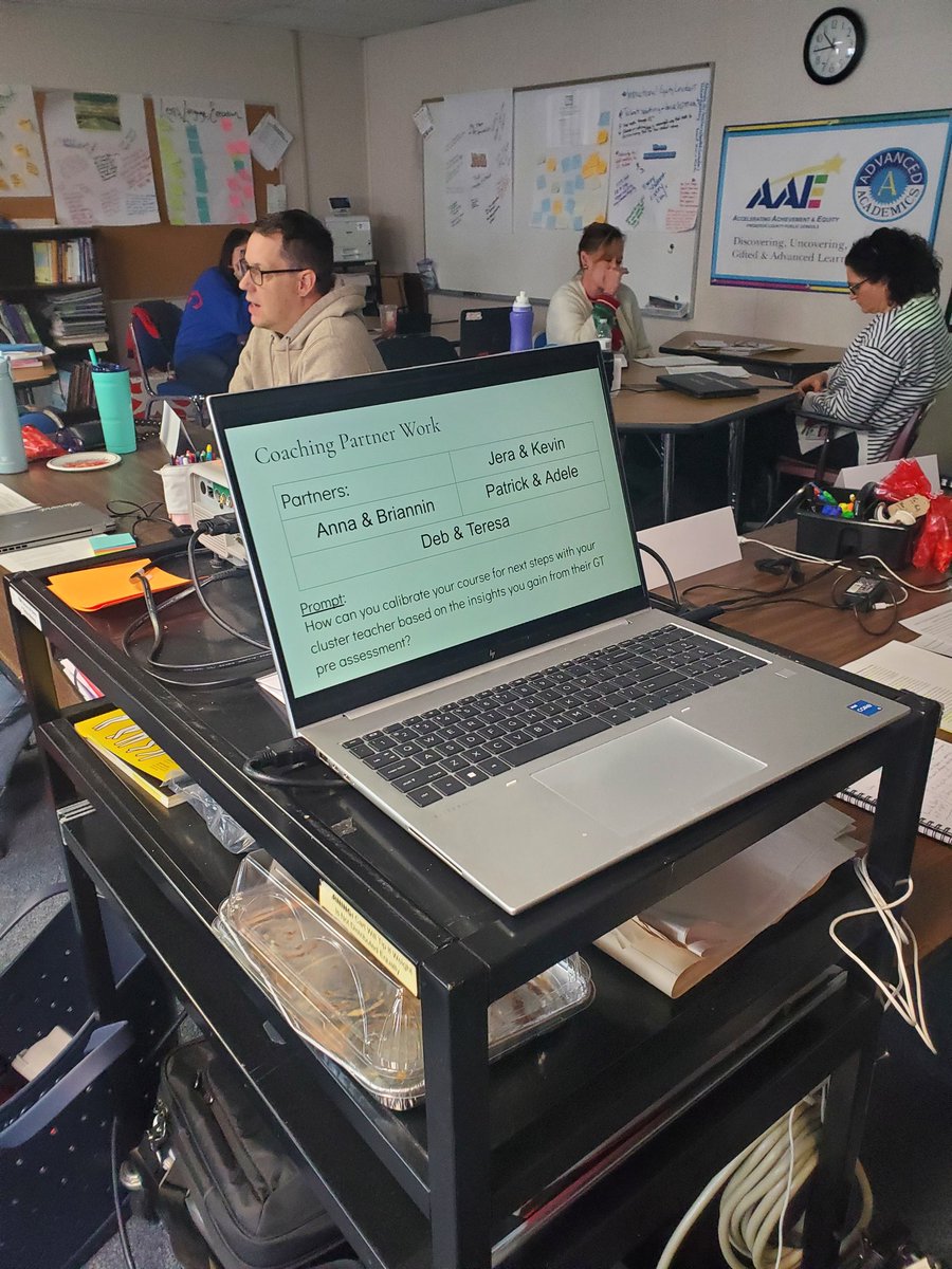 RidenourAATS's tweet photo. A focused day of learning w/ OAA/EAATS. Intentional coaching, to leveraging three point conversations around GT best practices, to digging into MCAP evidence statements/ subclaim trends. Ending w/ identifying &amp; supporting GT underachievers. #CalibratingOurCourse @FCPSAdvAcad https://t.co/IXXj1Y00M0