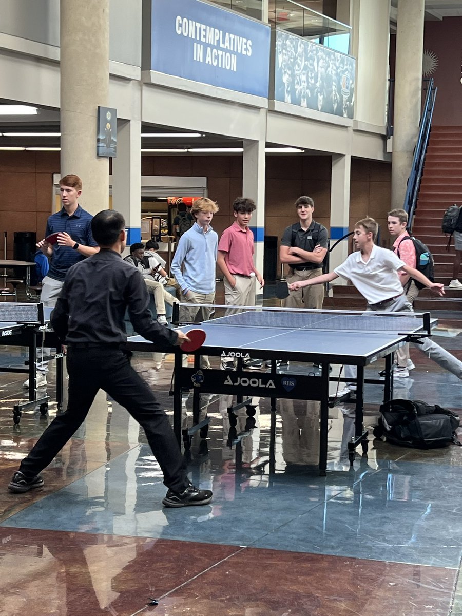 We pray in thanksgiving for Mr. Viet Vu, novice of the Society of Jesus, who departs after his 8-week experiment. He stayed busy assisting on retreats, in the classroom, and dominating in table tennis! God bless you, Mr. Vu! You will be in our prayers!