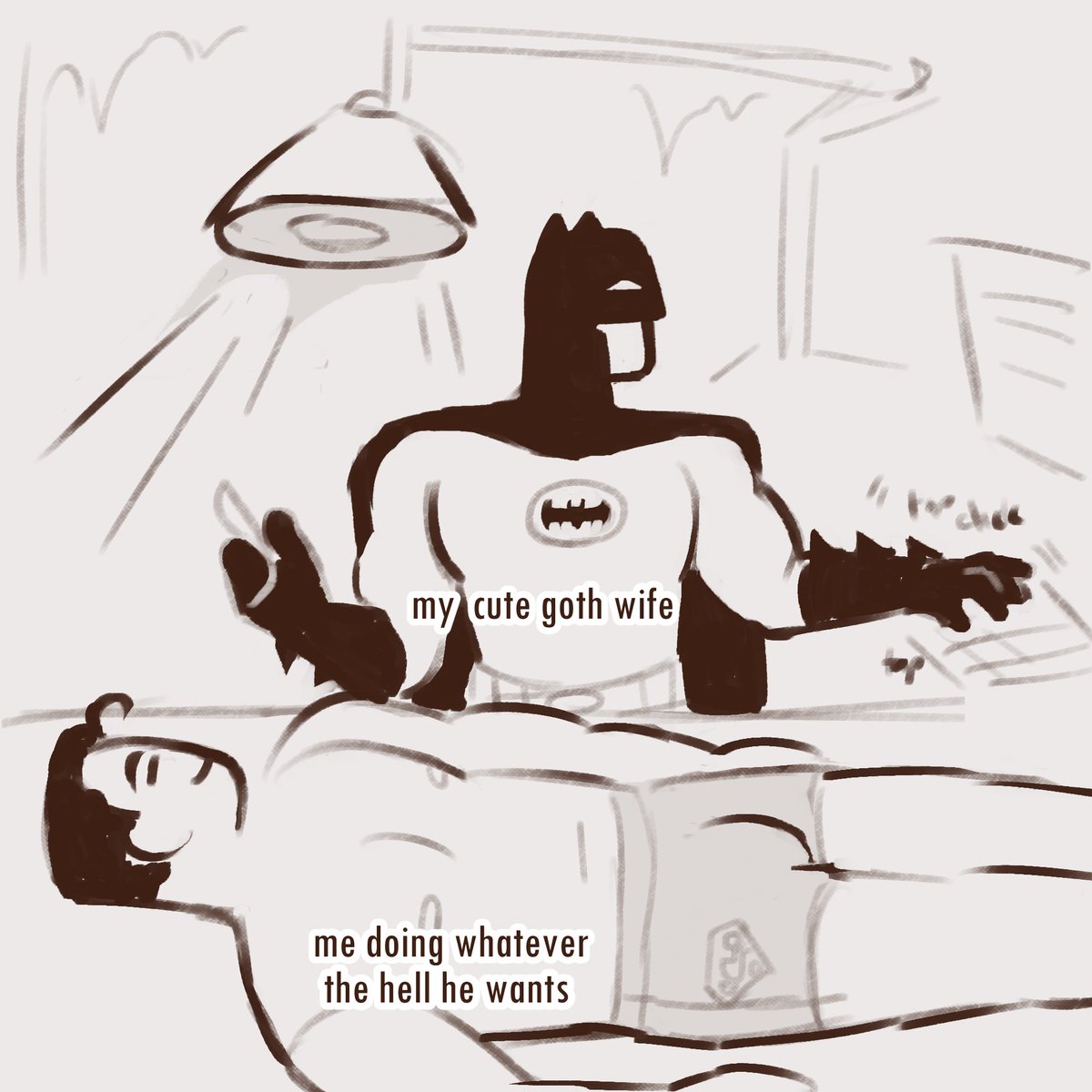 I don't usually post my silly doodles on here but. here's this as a treat #superbat