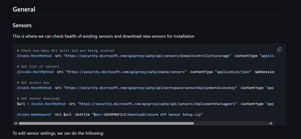 NathanMcNulty's tweet photo. My automated configuration of Defender for Identity is close to done :)

We will be able to run a script, have it configure everything, get the access key, and download the MDI installer for us!

Let me know if there's anything specific you want built ;)

https://t.co/9EiraFbft9 https://t.co/Ltt2XnPTZp