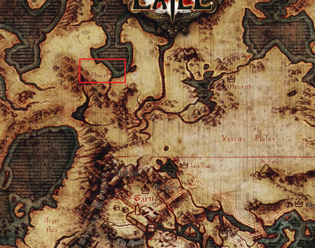 Voy a tardar mucho en hacer vídeos del lore del PoE 2 (pensad que en este early access solo vemos el 50% del juego).

Pero ya que estáis con las ganas, para que os ubiquéis en el mapa, en el acto 1 se empieza en la región de Phaaryl, al norte de Sarn