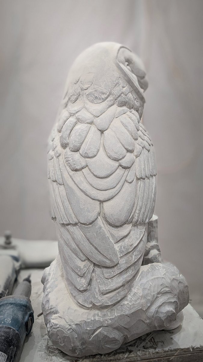andrewgableart's tweet photo. Feather Details on the New Soapstone Owl Carving https://t.co/WmyteLdJkj