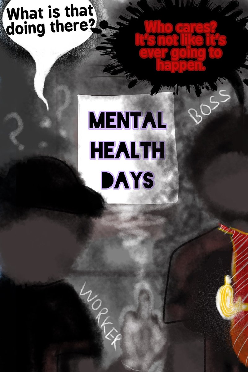 ChipotleUnionT's tweet photo. One of the early artwork I have done for #unionart more workplaces should allow mental health awareness to be a thing. Why only have days off as time to take a break from the stresses of work? Common practice potential, if only we were able to enforce it. /angelina https://t.co/VDcFFSJrW9