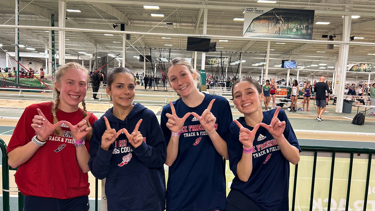 Girls 4x800 take the W with a State Qualifying mark of 10:02.61. Congrats Addy, Meredith, Payton and Ella!