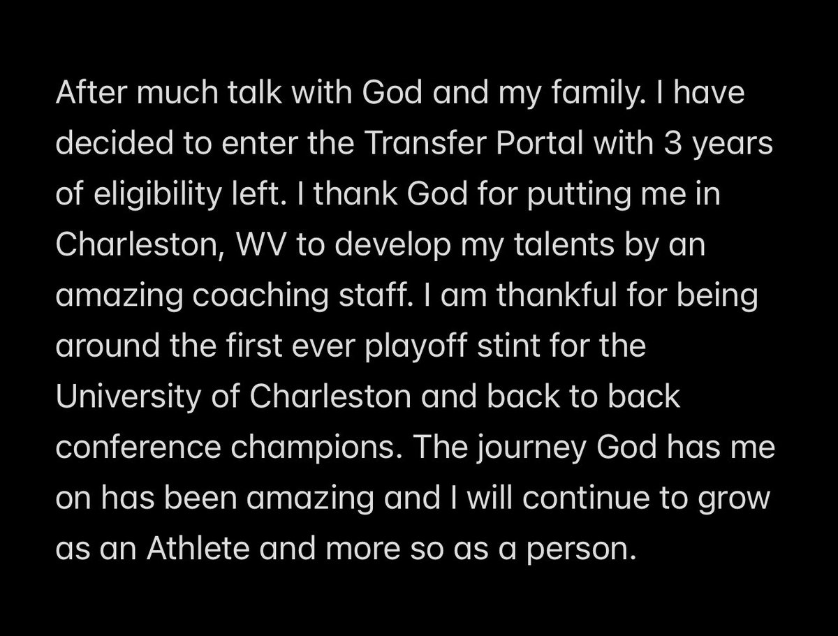 RjwestQ's tweet photo. I will officially be entering the transfer portal with 2 years remaining + redshirt Thank you UCWV for an amazing 2 years making History

RJ West, Dual-Threat QB, 4.58 40 
6’3, 205, 3.4 GPA

Cincinnati, OH
HS Coach: @CoachParker99 
Cell: 859-620-3240
Email: rjwest2027@gmail.com https://t.co/jmqoa0auVG