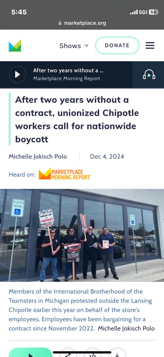 ChipotleUnionT's tweet photo. Thank you @Marketplace for covering our story on your site! Great to see change happen right in front of your eyes and shedding light onto our lovely workers. Featuring Atulya, Anisa and Maui! They did a wonderful job! /angelina
Check it out!
Source:
https://t.co/zt59RdtydD https://t.co/4HdqVHOpq0