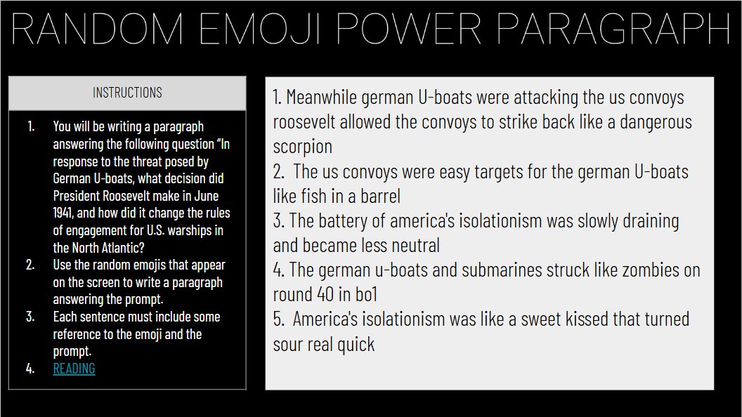 JustinUnruh16's tweet image. Iron Scholar-Wk 14
⚓️#AnnotatateandTell Battleship😀#REPP 🖍️#SketchandTell w/ Kami🛝#Thinslide w/ @KamiApp 👑#4SquareArchetype &amp;amp; more
@moler3031 @scottmpetri @jcorippo @GTavernetti @Martinez_EdTech @mrshowell24 @HansTullmann @socialstudiestx @DHelmEDU 

tinyurl.com/ISwk14