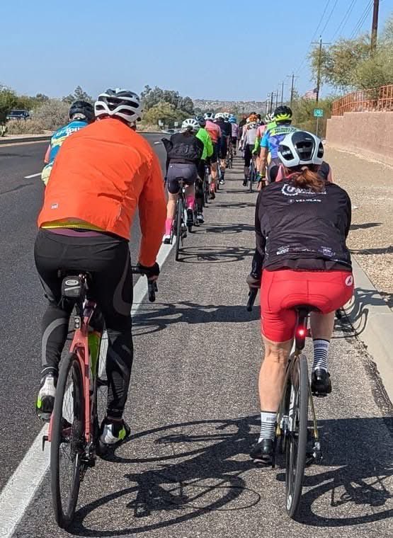 Kathryn Bertine (@kathrynbertine) on Twitter photo On Fridays from Dec - May we hold a community group ride in Tucson. A 60min spin at recovery pace (15mi @ 15mph) so locals can talk to the elite/pro cyclists staying at <a href="/HomestretchFdn/">HomestretchFdn</a>. Then we have coffee & pastries after at <a href="/LeBuzzCaffe/">Le Buzz Caffe</a>. Today was the first one of the season On Fridays from Dec - May we hold a community group ride in Tucson. A 60min spin at recovery pace (15mi @ 15mph) so locals can talk to the elite/pro cyclists staying at <a href="/HomestretchFdn/">HomestretchFdn</a>. Then we have coffee & pastries after at <a href="/LeBuzzCaffe/">Le Buzz Caffe</a>. Today was the first one of the season
