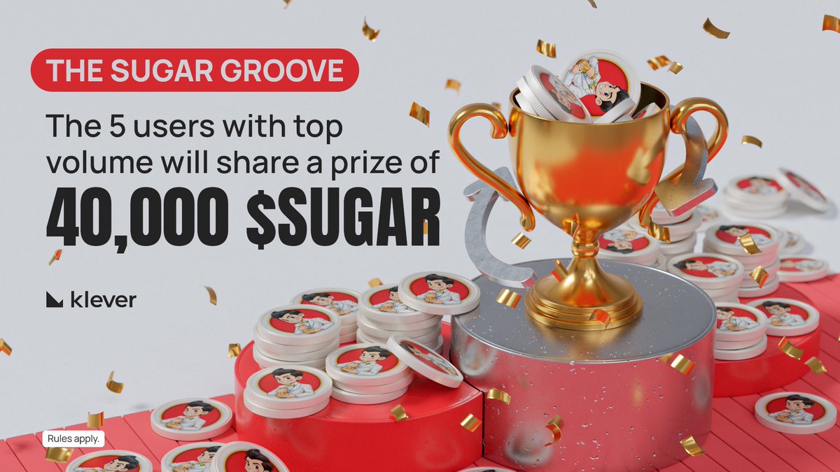 klever_io's tweet photo. 🍬 Got a sweet tooth for $SUGAR?
Swap it now on #KleverWallet and claim your share of 40,000 @sugarboycoin #tronmemetokens! 🤑
Don’t wait, start swapping today: https://t.co/yM4dvyiLuQ
#CryptoGiveaway #TronTokens #BeKlever #tronmemecoin #SwapCompetition #Swap https://t.co/PmluoJjTZn