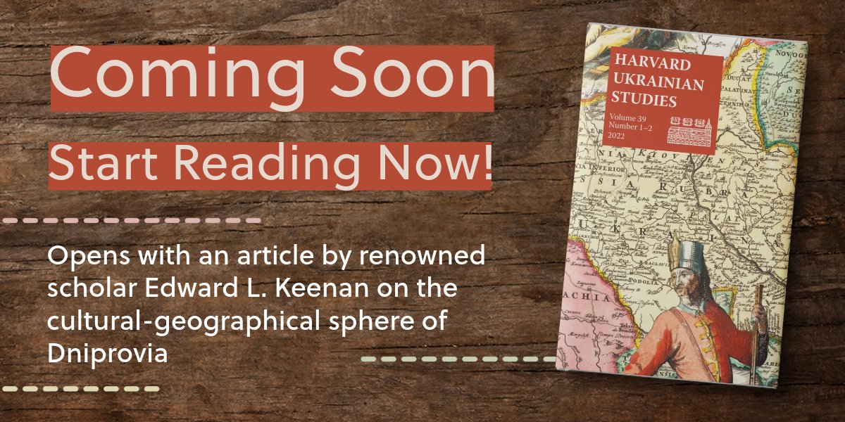 HURI_Harvard's tweet photo. A new Harvard Ukrainian Studies journal issue is coming soon! You can now read the opening piece on Dniprovia, by Edward L. Keenan- https://t.co/4S4Zz1TikV
To get release notifications, subscribe to the journal site- https://t.co/0LYRMjioBh
#UkrainianStudies #ukrainianliterature https://t.co/fQcyRN0dq8