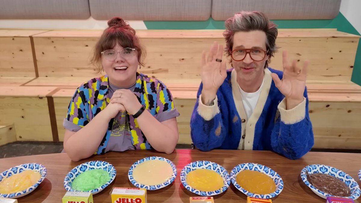 Mythical's tweet image. .@rhettmc, @LinkNeal &amp;amp; @StevieWLevine joined the @sporked crew on the ultimate taste test review!

Who's got the best canned beans? Best pudding? Or what about the best Trader Joe's cheese? Tune in to find out! 🫘🍮🧀